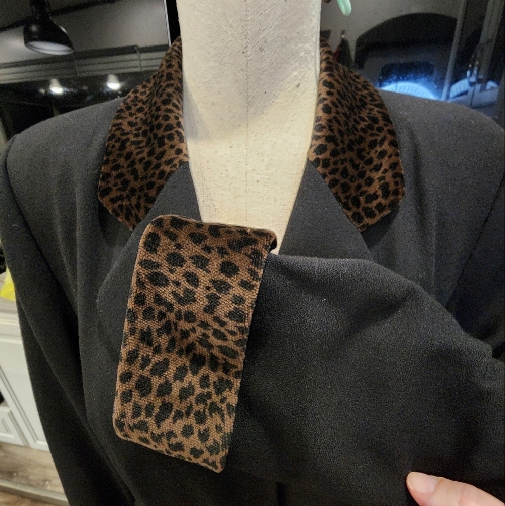 KASPER LEOPARD ACCENTED DRESS - Picture 3 of 8